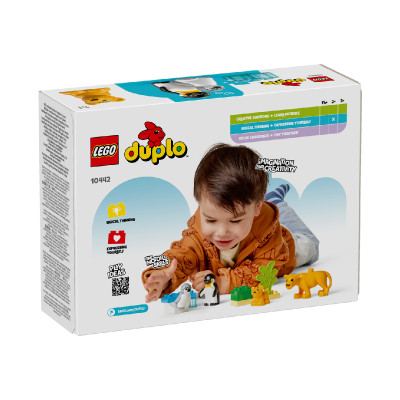 Đồ Chơi Lắp Ráp Gia Đình Động Vật Hoang Dã: Chim Cánh Cụt Và Sư Tử LEGO DUPLO 10442 (10 chi tiết)