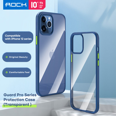 Ốp lưng iPhone 12 6.1 inch trang bị viền silicon chống sốc bảo vệ 720 độ Hiệu Rock Guard Pro (độ đàn hồi cao, chống trầy xước, chống ố vàng, tản nhiệt tốt) - Hàng nhập khẩu