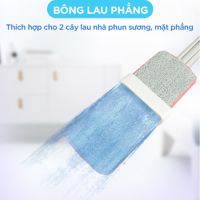 Bông Lau Thay Thế MyJae Đài Loan Sợi Fiber Cho Cây Lau Nhà Tự Vắt Kháng Khuẩn Và Cây Lau Nhà Phun Sương 33.5cm x 10.5cm