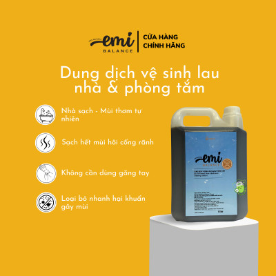 Dung dịch vi sinh lau nhà & phòng tắm 5l