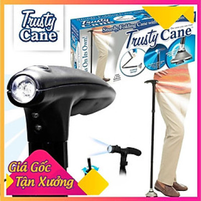 Gậy Gấp Gọn Trusty Cane Chống Trượt Có Đèn Pin Cao Cấp  TP