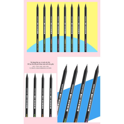 Bộ 3 cây bút chì gỗ STABILO Swano 2B thân đen + tẩy ER191E (PC4918-C3+) - Xanh