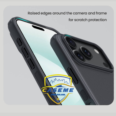 Ốp lưng dành cho iPhone 17 Pro Nillkin Super Frosted Shield Pro Matte dạng sần - Hàng chính hãng