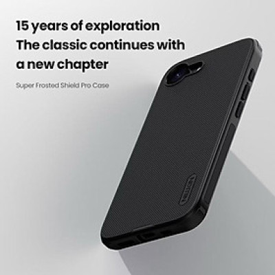 Ốp Lưng cho iPhone 16E hãng Nillkin Frosted Shield Pro PC chống vân tay - hàng chính hãng