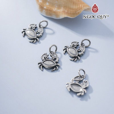 Charm bạc hình con cua treo - Ngọc Quý Gemstones