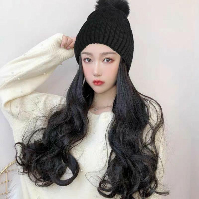 Tóc giả mũ len xoăn cao cấp