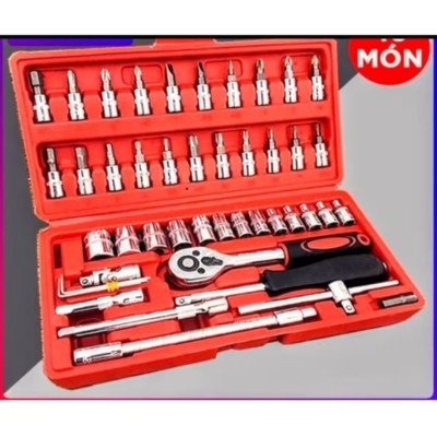 BỘ DỤNG CỤ ĐỒ NGHỀ SỮA CHỮA 46 CHI TIẾT THÁO LẮP ĐA CHỨC NĂNG THUẬN TIỆN CHO MỌI NHÀ