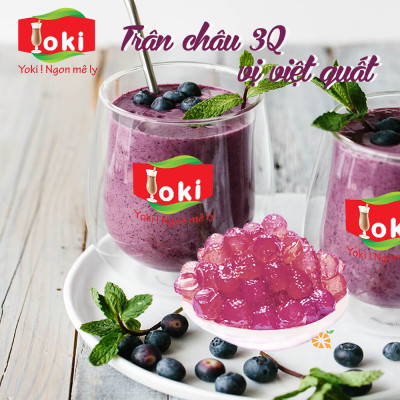 Combo Trân châu 3Q hương xoài Yoki và Trân châu 3Q hương việt quất Yoki