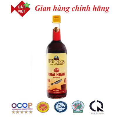 Nước mắm Khải Hoàn Phú Quốc 40-43 độ đam chai thủy tinh 520ml