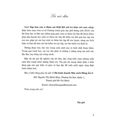 Sách - Tập Làm Văn Lớp 4 - Bám Sát SGK Kết Nối Tri Thức Với Cuộc Sống - Hồng Ân