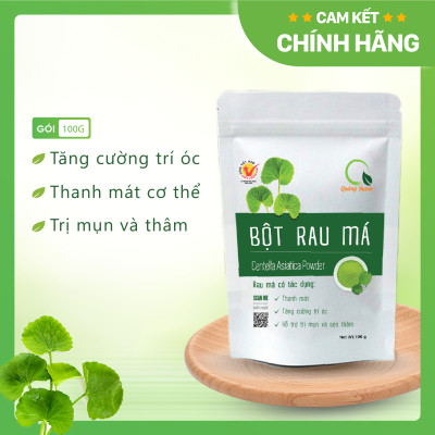 [CHÍNH HÃNG] Bột Rau Má Sấy Lạnh Nguyên Chất Gói 100gr  - Mát gan, detox, giảm mụn, giảm cân, giải nhiệt cơ thể