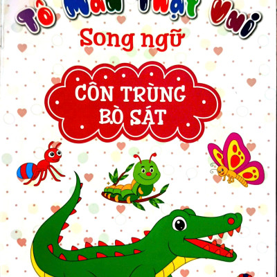 Combo Tô Màu Thật Vui - Song Ngữ (Bộ 10 Cuốn + Tặng Hộp Sáp Màu)