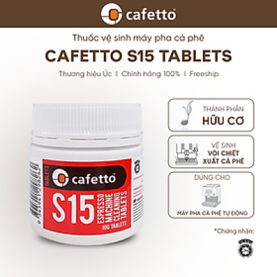 [Hàng chính hãng] Viên vệ sinh máy pha cà phê S15 Cafetto (100 viên)