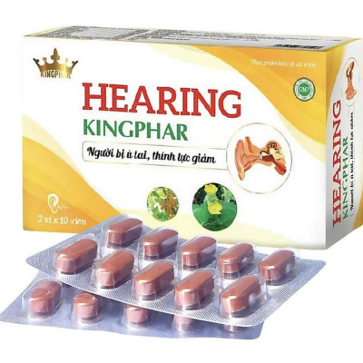 Viên uống Hearing Kingphar , hộp 30v, tăng cường thính giác, giảm ù tai