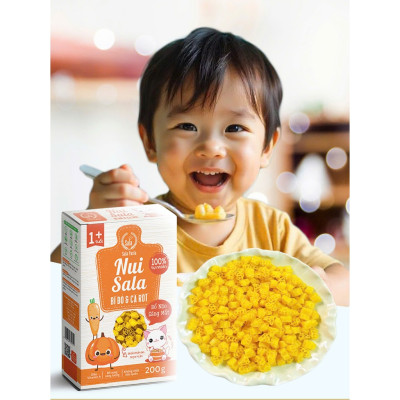 Nui Hữu Cơ Bí Đỏ Cà Rốt Ăn Dặm Cho Bé Tốt Cho Mắt Giàu Vi Chất Cho Bé Cầm Nắm Hộp 200gr