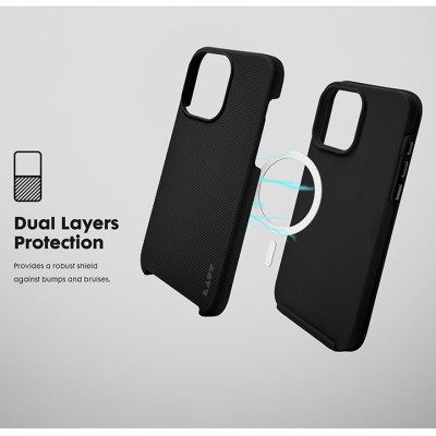 Ốp Lưng LAUT SHIELD Cho iPhone 16 Pro/16 Pro Max Có Vòng Sạc Không Dây Cấu Trúc 2 Lớp Chống Va Đập Độ Rơi 4.2m Hàng Chính Hãng