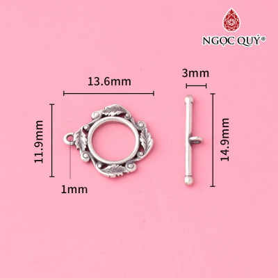 Charm bạc khóa nhiều họa tiết - Ngọc Quý Gemstones