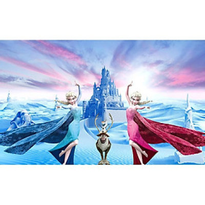 Tranh Elsa HD Nữ hoàng băng giá H20170329020304037 kim sa trang trí phòng bé gái
