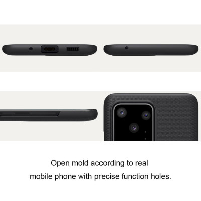 Ốp Lưng Sần chống sốc cho Samsung Galaxy S20 Ultra hiệu Nillkin Super Frosted Shield (Đính kèm giá đỡ hoặc miếng dán từ tính) - Hàng Chính Hãng