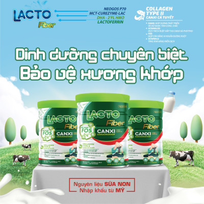 Sữa Cơ Xương Khớp Lacto Fiber Canxi 900g