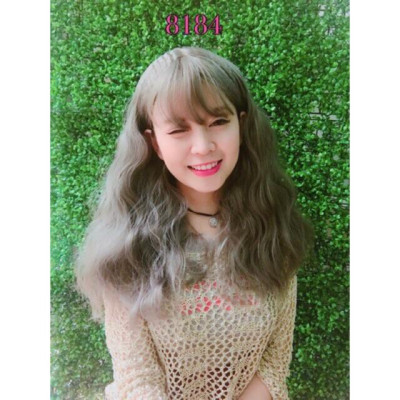 Tóc giả nữ️ tóc nguyên đầu xù sóng lửng - Tặng lưới chùm tóc