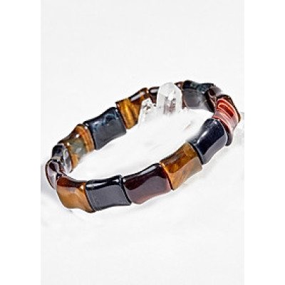 Vòng Đốt Trúc Thạch Anh Mắt Hổ Tam Tài (9mm) Ngọc Quý Gemstones