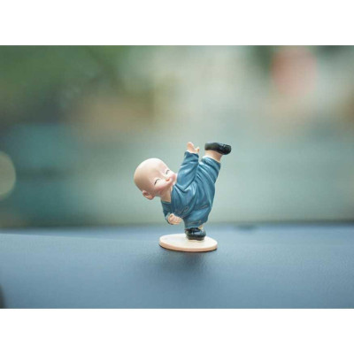 Bộ 4 Chú Tiểu Luyện Võ Siêu Đáng Yêu, 4 chú tiểu tập võ, trang trí ô tô, xe hơi, 4 chú tiểu đánh võ