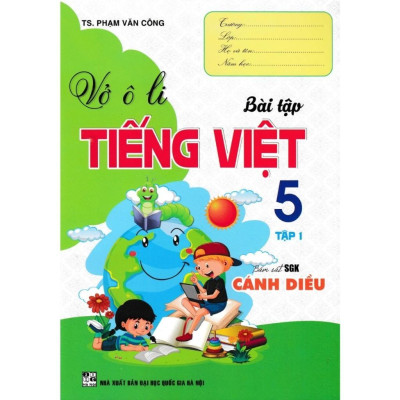 Sách - Vở Ô Li Bài Tập Tiếng Việt Lớp 5 - Combo 2 Tập - Bám Sát SGK Cánh Diều - Hồng Ân
