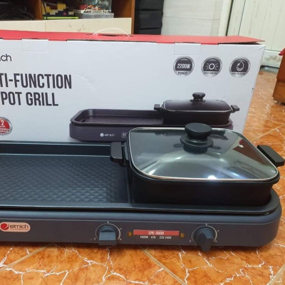 Vỉ Nướng Điện Elmich EGE-3641OL(1800W) - Hàng Chính Hãng