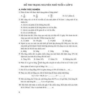 Sách - Bài Tập Dành Cho Học Sinh Thi Trạng Nguyên Nhỏ Tuổi Lớp 5 - Dùng Chung Cho Các Bộ SGK Hiện Hành - Hồng Ân