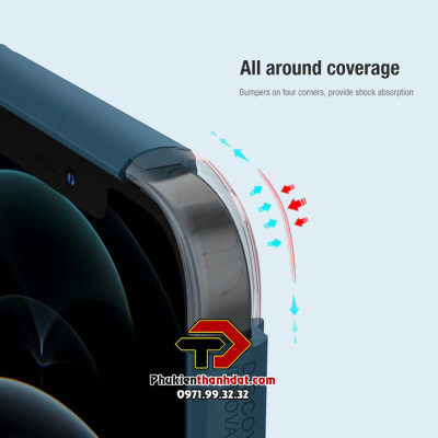 Ốp lưng cho iPhone 14 Pro chính hãng Nillkin chống sốc vân sần - Hàng chính hãng