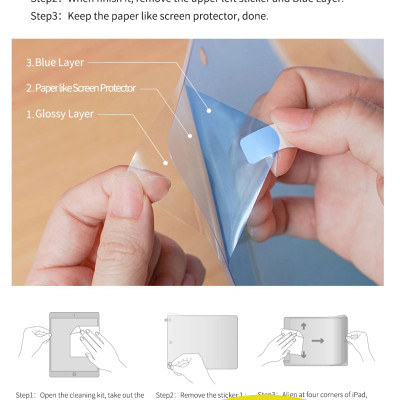 Dán màn hình Paperlike cho iPad 10.9 inch 2020 Air 4/ Air 5 hiệu WIWU nhám chống xước, chống bám vân tay, cảm giác viết vẽ như trên giấy cao cấp - Hàng chính hãng