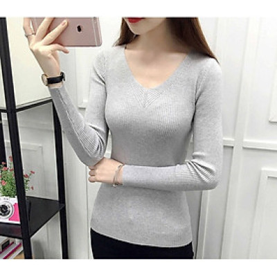 Áo len nữ trơn dáng ôm freesize al62