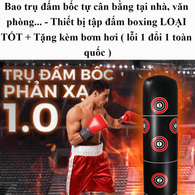 Bao trụ đấm bốc phản xạ tự cân bằng Pure boxing 1.0 kèm bơm cao 155cm (Tặng kèm 1 món quà tri ân) - Hàng chính hãng