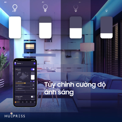 Đèn led thông minh HUEPRESS myHue Bulb L1 cao cấp WIFI 16 triệu màu RGBCW 9W - Điều khiển bằng app