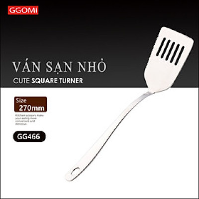 [HÀNG CHÍNH HÃNG] Vá sạn đảo lật chiên xào thực phẩm cỡ nhỏ nhà bếp, thép không gỉ an toàn GGOMi Hàn Quốc GG466