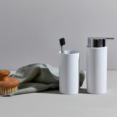 Bộ dụng cụ phòng tắm 4 chi tiết Wenko (thùng tác, đựng bàn chải, cọ toilet, bơm xà phòng) Đức Hàng chính hãng