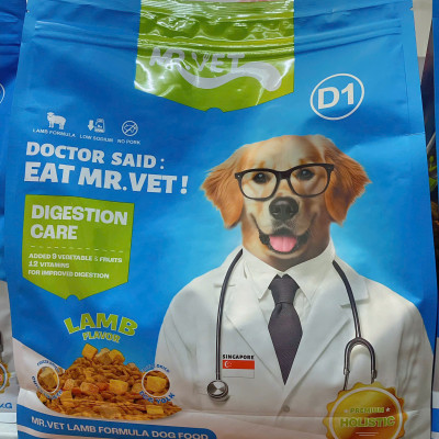 Gói Hạt 1.4kg Mr.Vet D1 cho Chó ở Mọi Lứa Tuổi - Chăm sóc hệ tiêu hóa toàn diện với Gan gà & Lòng đỏ trứng sấy