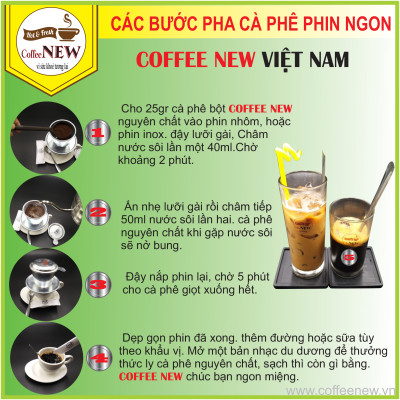 Cafe Premium Robusta - Nguyên Chất Rang Mộc Pha Phin Hoặc Pha Máy - Vị Đắng Đậm Hậu Ngọt Hương Thơm Nồng - Coffee New