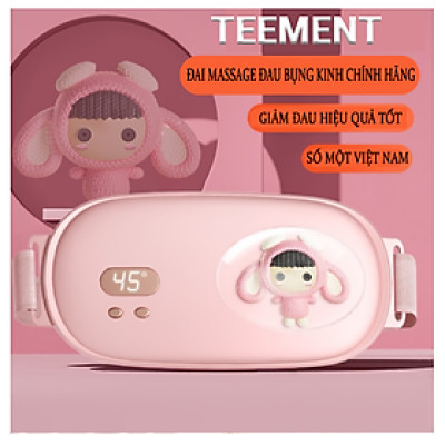 Đai Massage Bụng Kinh Teement, Máy Massage Bụng Kinh, Đai Chườm Nóng Giảm Đau Bụng Kinh, Rung Làm Ấm Giảm Đau 3 Chế Độ - Hàng Chính Hãng