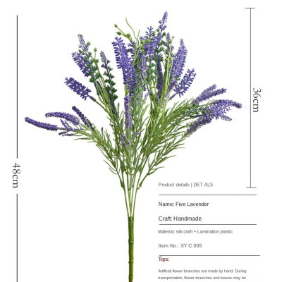 Cành hoa Lavender giả - dài 40cm - nhiều nhánh - Cây giả, hoa lụa Decor trang trí nhà cửa