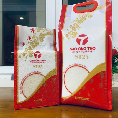 Gạo Ông Thọ ST25 túi 2kg hút chân không - Gạo ngon nhất thế giới năm 2019 tại MANILA