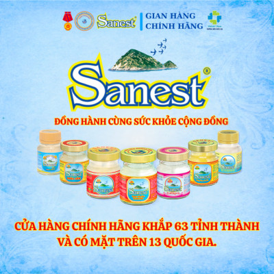  NEW [ Hộp 6 lọ quà tặng] Nước Yến sào Khánh Hòa Sanest 21% - Có đường
