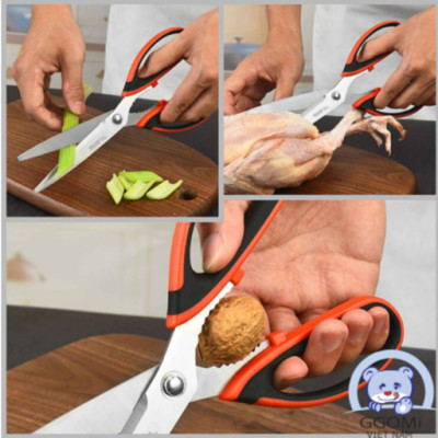 Hàng chính hãng: kéo nhà bếp đa năng GGOMI CUCI GG104. Dùng để cắt thực phẩm nhà bếp, cắt giấy, kẹp bóc hạt...