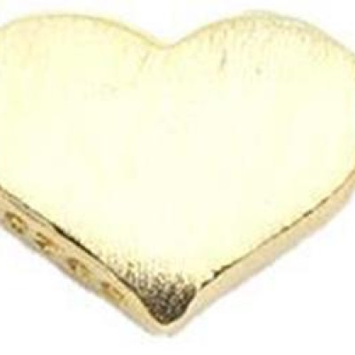 Combo 2 cái charm bạc trái tim xỏ ngang - Ngọc Quý Gemstones