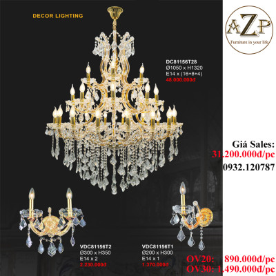 AZP - ĐÈN THẢ TRẦN (TAY) / ĐÈN TRANG TRÍ AZP-TT81156 phong cách Tân Cổ Điển, hàng nhập khẩu AZP