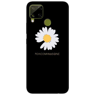 Ốp lưng dành cho Realme C15 mẫu Cúc Họa Mi 22 Nền Peace Hoa Cúc