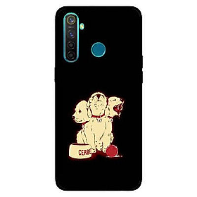 Ốp Lưng in cho Realme 5 Mẫu Chú Cún Ba Đầu - Hàng Chính Hãng