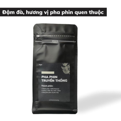 Cà phê rang xay PHA PHIN TRUYỀN THỐNG 250g cafe nguyên chất hương vị đậm đà hậu ngọt không gánh gắt - Big Dream Coffee