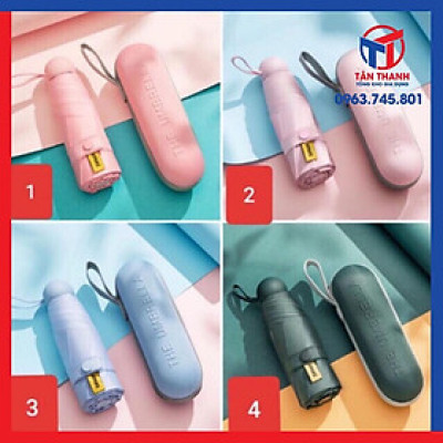 Ô dù mini chống tia UV có hộp đựng tiện dụng